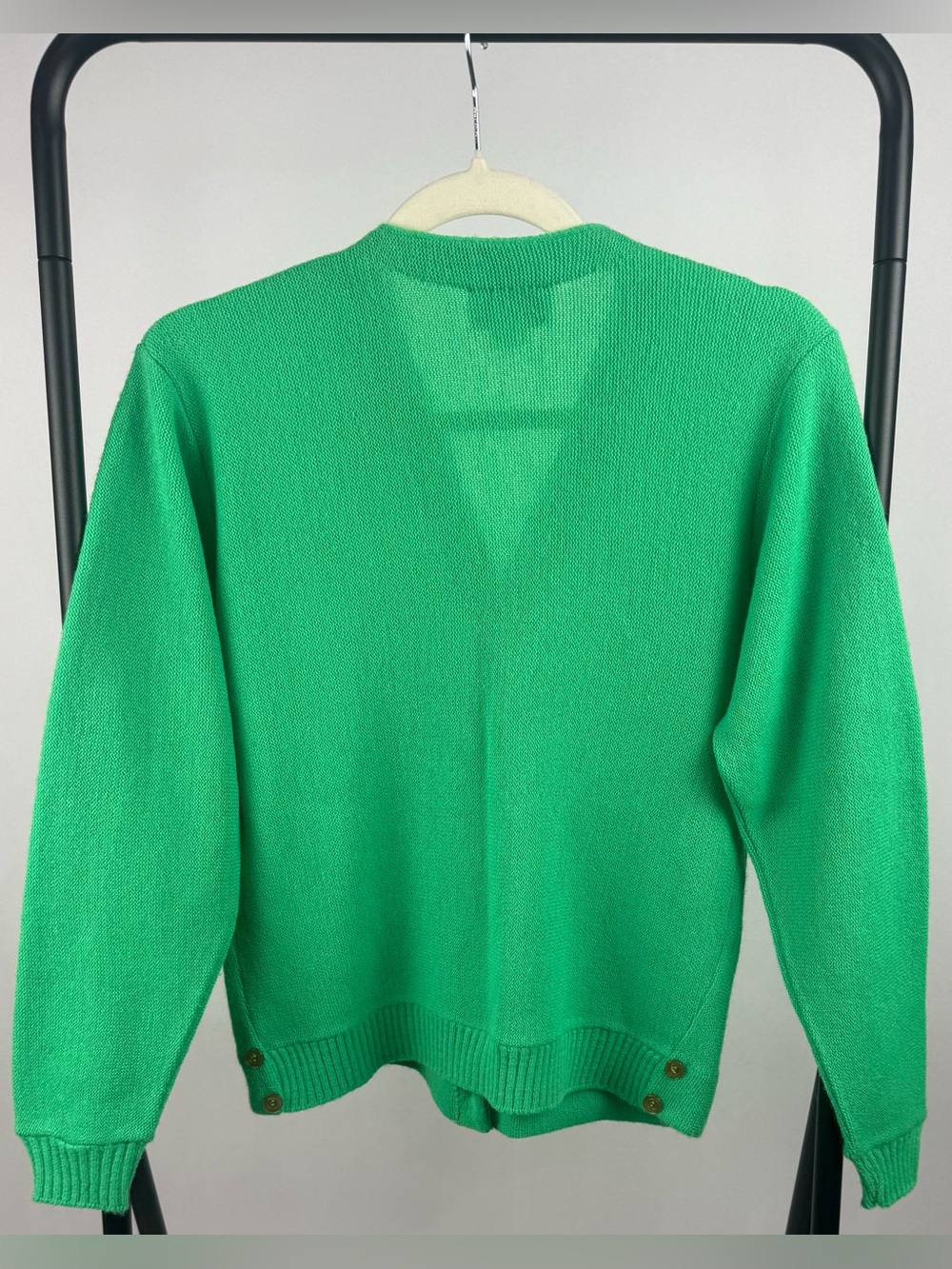 Vintage Lacoste Haymaker Green Cardigan Sweater 34 (M/L) Old Money Preppy - Picture 3 of 4
